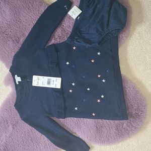Baby Toddler Navy Blue Knit Stars Sweater Dress
